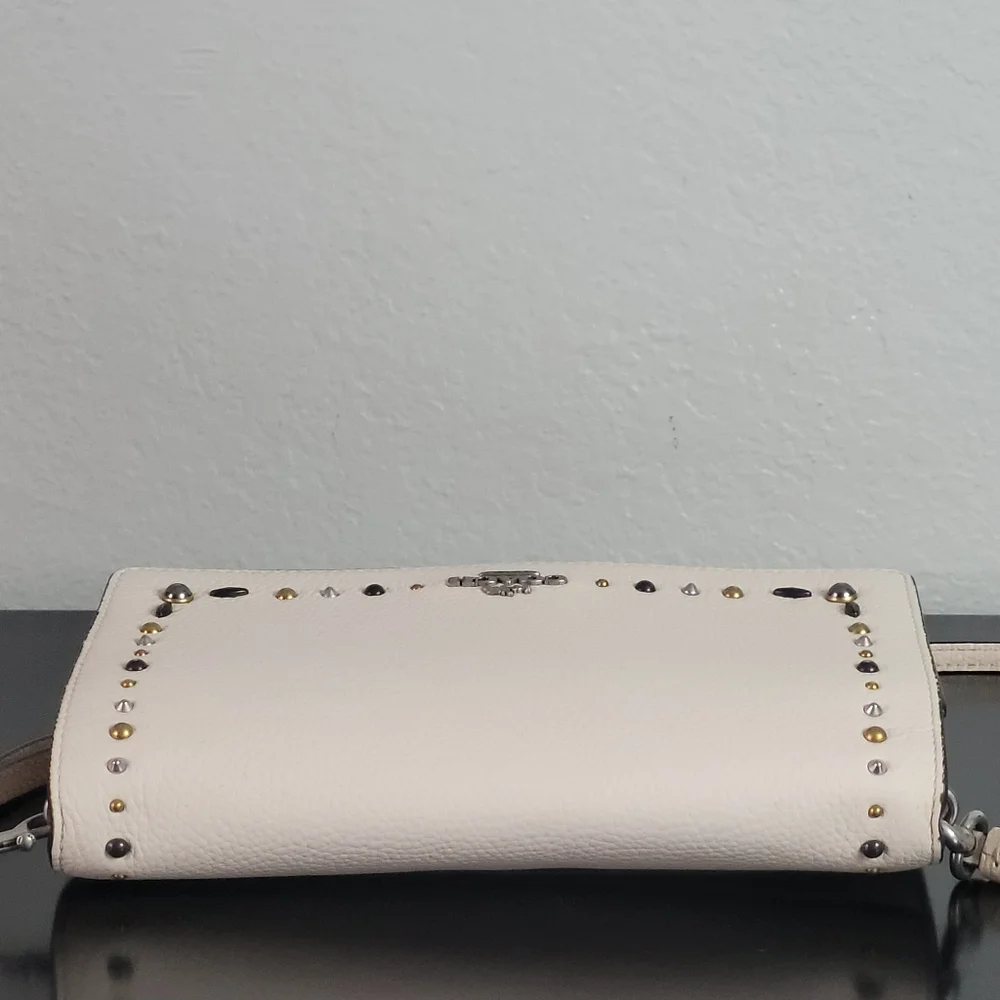 Coach Foldover Crossbody Clutch With Prairie Rivets - Picture 7 of 14